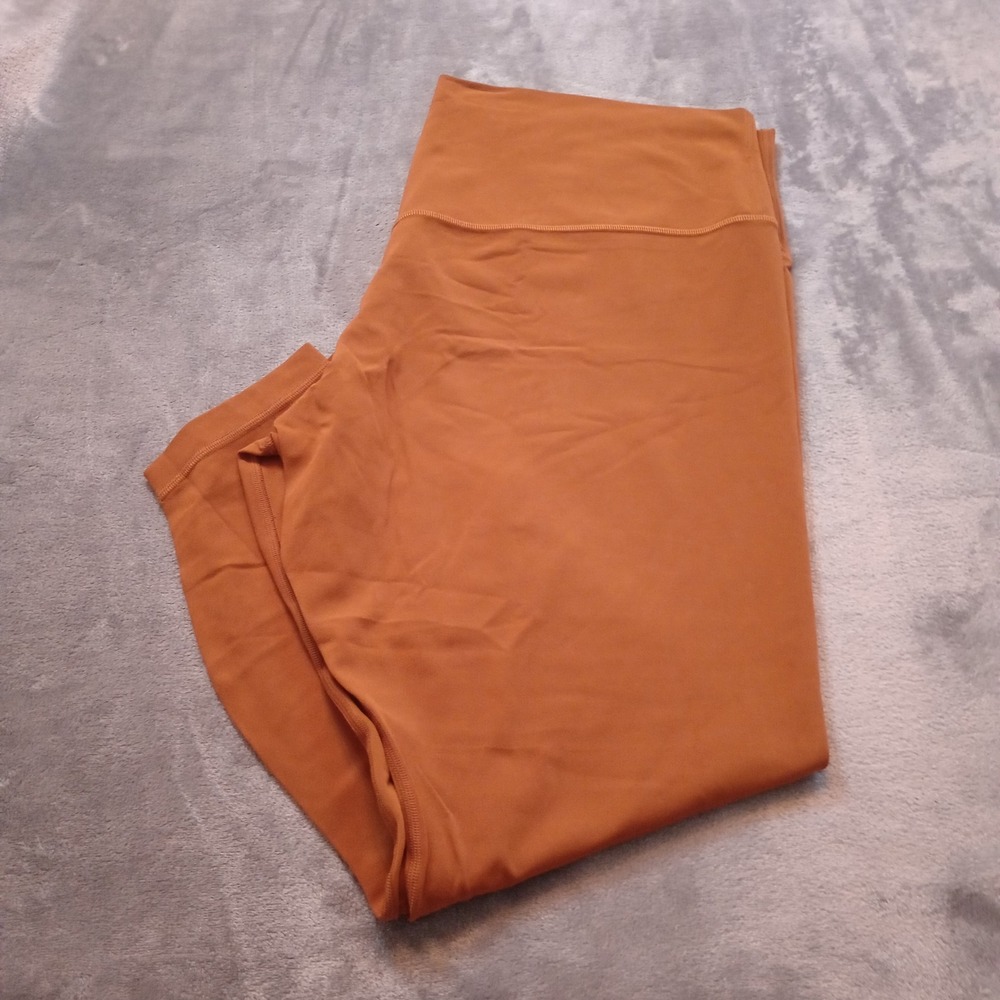 Lululemon Align Crop Leggings Womens 20 Copper Brown High Rise‎ Nula Stretch